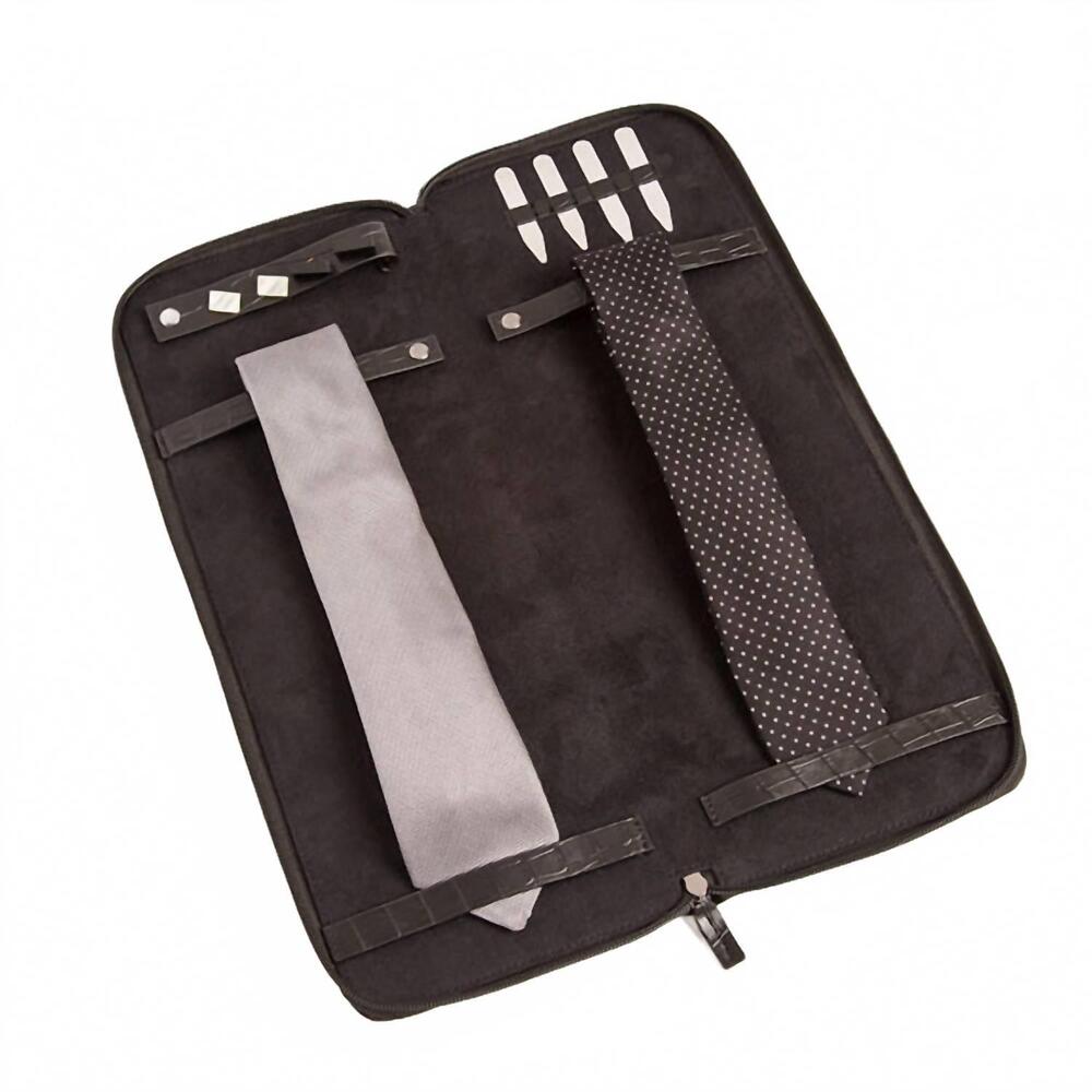 NEW BROUK & CO. men's travel tie case monaco in black